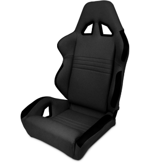 All Jeeps (Universal), Universal - Fits All Vehicles Procar Racing Seat - Rave Series 1600, Black Vinyl (Left)