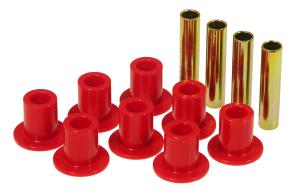 87-96 Jeep Wrangler YJ Prothane Leaf Spring Bushings - Front/Rear Spring Eye and Shackle (Red)