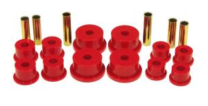 84-99 Jeep Cherokee, 84-99 Jeep Comanche Prothane Leaf Spring Bushings - Rear Spring Eye and Shackle (Red)