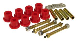 1987-1995 Jeep Wrangler  Prothane Front and Rear Greaseable Main Spring Eye Bushings - Red