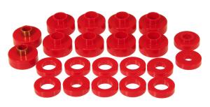 1976-1979 Jeep CJ5, 1976-1979 Jeep CJ7 Prothane Body to Frame Mount and Radiator Support Bushings Kit - Red