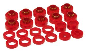 1980-1983 Jeep CJ5 , 1980-1986 Jeep CJ7 Prothane Body to Frame Mount and Radiator Support Bushings Kit - Red