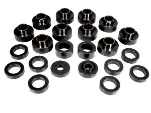 1981-1985 Jeep Scrambler  Prothane Body Mounts Bushings and Radiator Support Bushings Kit - CJ8 - Black