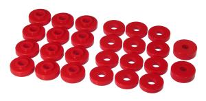 1968-1973 Jeep Jeepster  Prothane Body Mounts Bushings - Red