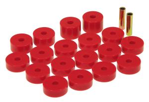 1974-1975 	 Jeep CJ5 , 1987-1995 Jeep Wrangler, 1997-2006 Jeep Wrangler  Prothane Body Mounts Bushings - Red