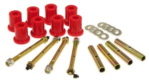 1976-1983  Jeep CJ5 , 1976-1986 Jeep CJ7 Prothane Rear Greaseable Shackle Bushings and Hardware Kit - Red