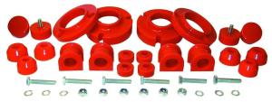 96-02 Toyota 4Runner 2/4WD, 96-02 Toyota Tacoma 2/4WD Prothane Coil Spring Bushings - Front Coil Spring Lift Spacer (Red)