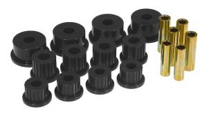 94-99 Dodge Ram 1500 / Ram 2500 / Ram 3500 2/4WD Prothane Leaf Spring Bushings - Rear Spring Eye and Shackle (Black)