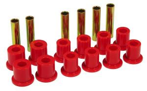 1973-1974 Ford F-250 Pickup  Prothane Front Leaf Spring Bushings - 1-1/2 Inch Eye - Red