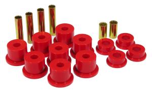 80-98 Ford F-250 4WD, 80-98 Ford F-350 4WD, 80-98 Ford Ford F-250 4WD Prothane Leaf Spring Bushings - Front Spring Eye and Shackle (Red)