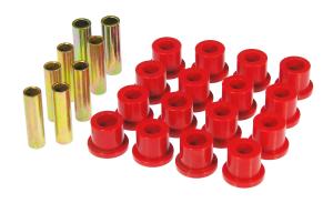 1968-1972 Ford F-250 Pickup  Prothane Rear Leaf Spring Bushings - 3 Bushing Shackle - Red