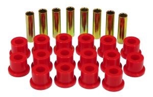 1968-1972 Ford F-100 Pickup  Prothane Rear Leaf Spring Bushings - 3 Bushing Shackle Version - Red