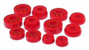 1966-1974 Ford F-100 Pickup , 1975-1979 Ford F-150  Prothane Body to Frame Mount and Radiator Support Bushings - 2WD - Red