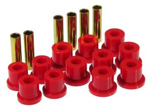 67-91 Chevrolet Blazer Full Size Prothane Leaf Spring Bushings - Rear Spring Eye and Shackle (Red)