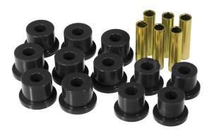 1981-1986 Chevrolet C30, 1981-1986 Chevrolet K30, 1981-1986 GMC C3500 , 1981-1986 GMC K3500 Prothane Rear Leaf Spring Eye and Shackle Bushings Kit -1-1/2 Inch Frame Shackle - Black