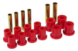 71-87 Chevrolet Blazer Full Size 4WD Prothane Leaf Spring Bushings - Front Spring Eye and Shackle (Red)