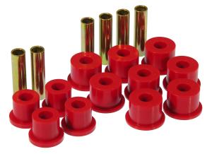 92-99 Chevrolet Blazer Full Size, 92-99 Chevrolet Suburban 2/4WD, 92-99 Chevrolet Tahoe 2/4WD Prothane Leaf Spring Bushings - Rear Spring Eye and Shackle (Red)