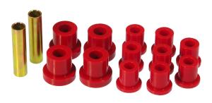 1954-1962 Chevrolet Corvette  Prothane Rear Leaf Spring Eye and Shackle Bushings Kit - Red