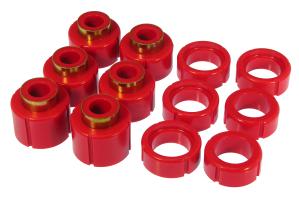 1988-1998 Chevrolet C1500, 1988-1998 Chevrolet C250, 1988-1998 GMC C1500, 1988-1998 GMC C2500 Prothane Body to Frame Mount Bushings - Standard Cab - Red