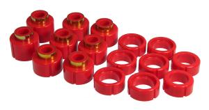 1988-1998 Chevrolet C1500, 1988-1998 Chevrolet C2500, 1988-1998 GMC C1500, 1988-1998 GMC C2500 Prothane Body to Frame Mount Bushings - Extra Cab - Red