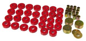 1965-1967 Chevrolet Chevelle , 1965-1967 Chevrolet El Camino , 1965-1967 Malibu Convertible Prothane Body Mount Bushings and Radiator Support Bushings - Red