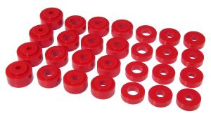 1968-1972 Chevrolet Chevelle , 1968-1972 Chevrolet El Camino  Prothane Body Mount Bushings and Radiator Support Bushings - Red