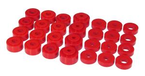 1968-1972 Chevrolet Chevelle (Convertible Only), 1968-1972 Chevrolet El Camino (Convertible Only), 1968-1972 Malibu (Convertible Only), 1970-1972 Chevrolt Monte Carlo (Convertible Only) Prothane Body Mount Bushings and Radiator Support Bushings - Red