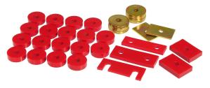 1955-1957 Chevrolet Bel Air  Prothane Body Mount Bushings - Red