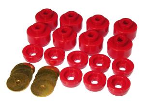 1999-2006 Chevrolet Silverado 1500 , 2001-2006 Chevrolet Silverado 2500 Hd Prothane Body Mount Bushings and Radiator Support Bushings - Red