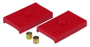 1968-1969 Chevrolet Camaro , 1968-1969 Pontiac Firebird , 1969-1979 Chevrolet Nova  Prothane Rear Spring Pads - Multi Leaf - Red