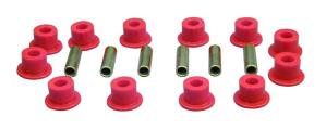 1968-1971 International Scout 800 Prothane Front Spring Eye and Shackle Bushings - Red