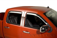 07-08 Chevy Silverado Ext. Cab, 07-08 GMC Sierra Ext. Cab Putco Side Window Deflectors - 4 PC Element (Chrome)