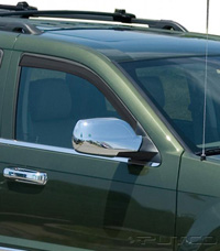 05-08 Jeep Grand Cherokee Putco Side Window Deflectors - Element Tinted Front