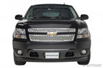 07-08 Chevrolet Avalanche, 07-08 Chevrolet Suburban, 07-08 Chevrolet Tahoe Putco Bolt-Over Grilles - Punch Stainless Steel