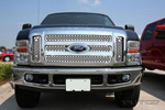 08 Ford Super Duty (will not fit XL/FX4) Putco Bolt-Over Grilles - Punch Stainless Steel