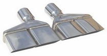 70-74 Challenger Pypes Stainless Steel Polished Exhaust Tip - Rectangular - Slant Cut - Rolled Edge - 2.5