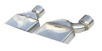 70-74 Cuda   Pypes Stainless Steel Polished Exhaust Tip - Rectangular - Slant Cut - 2.5