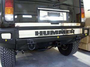 03-09 Hummer H2 QAA Rear Bumper with 