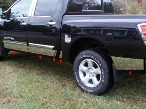 04-12 Nissan Titan Crew Cab QAA Upper Rocker Panel Trims (5 1/2