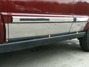 06-10 Jeep Commander QAA Full Rocker Panel Trims (7 5/6