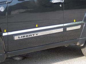 08-12 Jeep Liberty QAA Body Side Molding Accent Trims (1.25