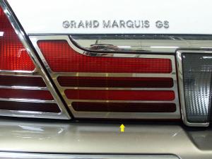 03-10 Mercury Grand Marquis GS/LS-Extensions QAA Taillight Bezel Extensions - Stainless Steel 