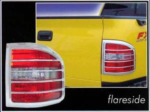 04-08 Ford F150 Flareside QAA Taillight Bezels - Chrome