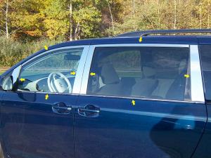 11-12 Toyota Sienna QAA Window Trim Package with Pillar Posts and Window Sill Trims