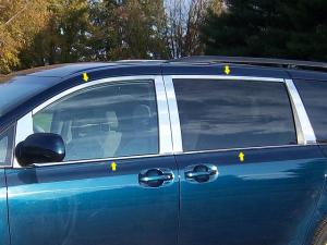 11-12 Toyota Sienna QAA Window Trim Package without Pillar Posts or Window Sill Trims