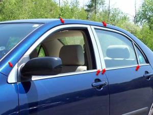 03-08 Toyota Corolla 4 Door QAA Window Trim Package 