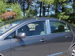 06-11 Honda Civic 4 Door QAA Window Trim Package without Pillar Posts and Window Sill Trims