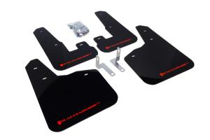 Subaru Legacy 2010-2014 2.5i, 3.6R Rally Armor Mud Flaps - Black/Red logo