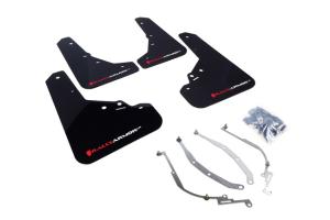 Fiat Fiat  2013-2016 ABARTH/500T/POP/LOUNGE/SPORT Rally Armor Mud Flaps - Black/Red and White Logo