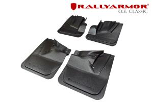 Subaru STI Hatchback 2008-2014 STI Hatchback, WRX Hatchback Rally Armor Mud Flaps - Black/Black Logo